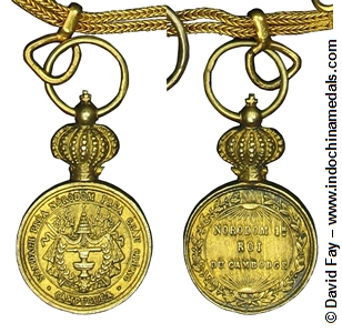 Medal of Norodom 1 Gilt Mini