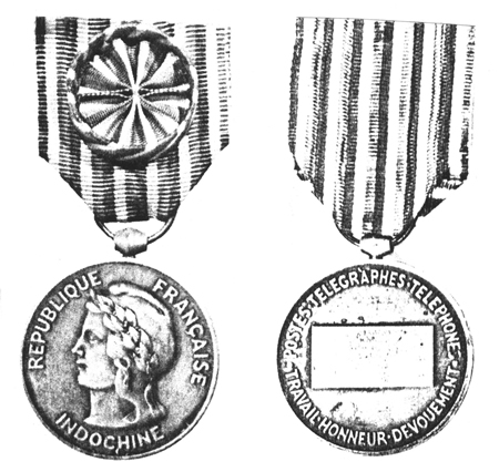 Indochina Posts, Teleprach & Telephone Medal